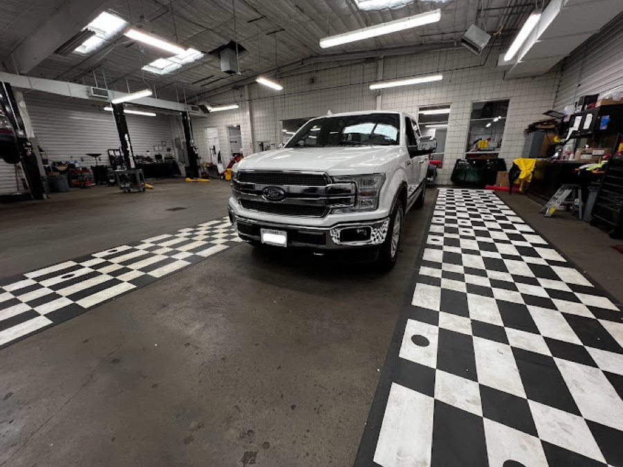 Ford F-150 in the South Texas Auto Glass service bay in Corpus Christi, TX