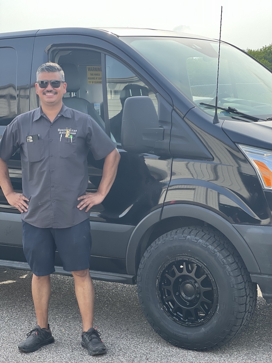 Leonard Flores, United States Marine Corps combat veteran and owner of South Texas Auto Glass & ADAS Calibration in Corpus Christi, TX